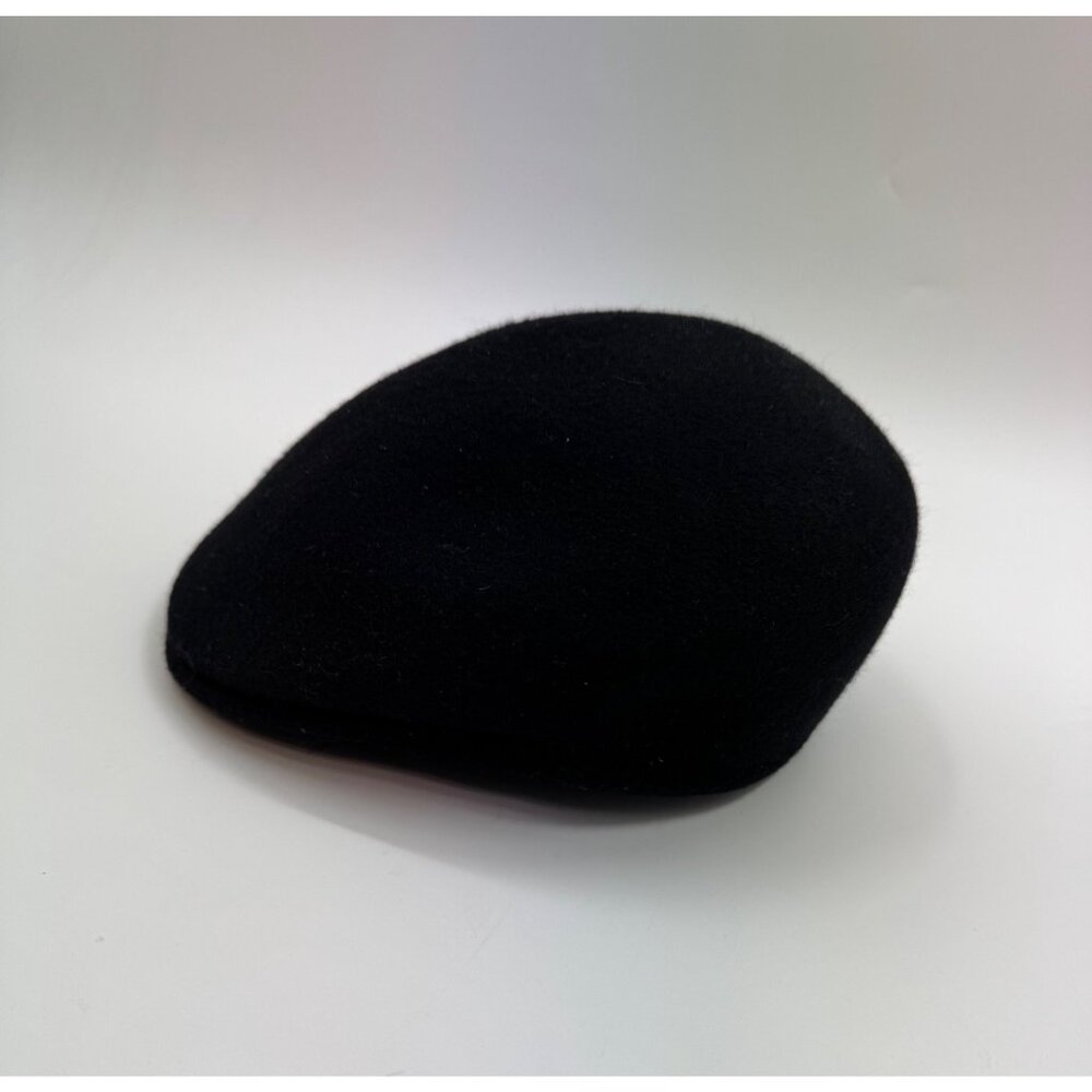 Kangol Carimac 100% Wool Black Flat Cap Made In England Size L - Picture 3 of 9